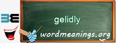 WordMeaning blackboard for gelidly